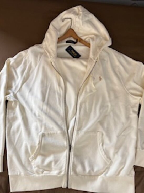 Polo Ralph Lauren Hooded Sweat Suit in Cream Size XXL NWT - Picture 2 of 9